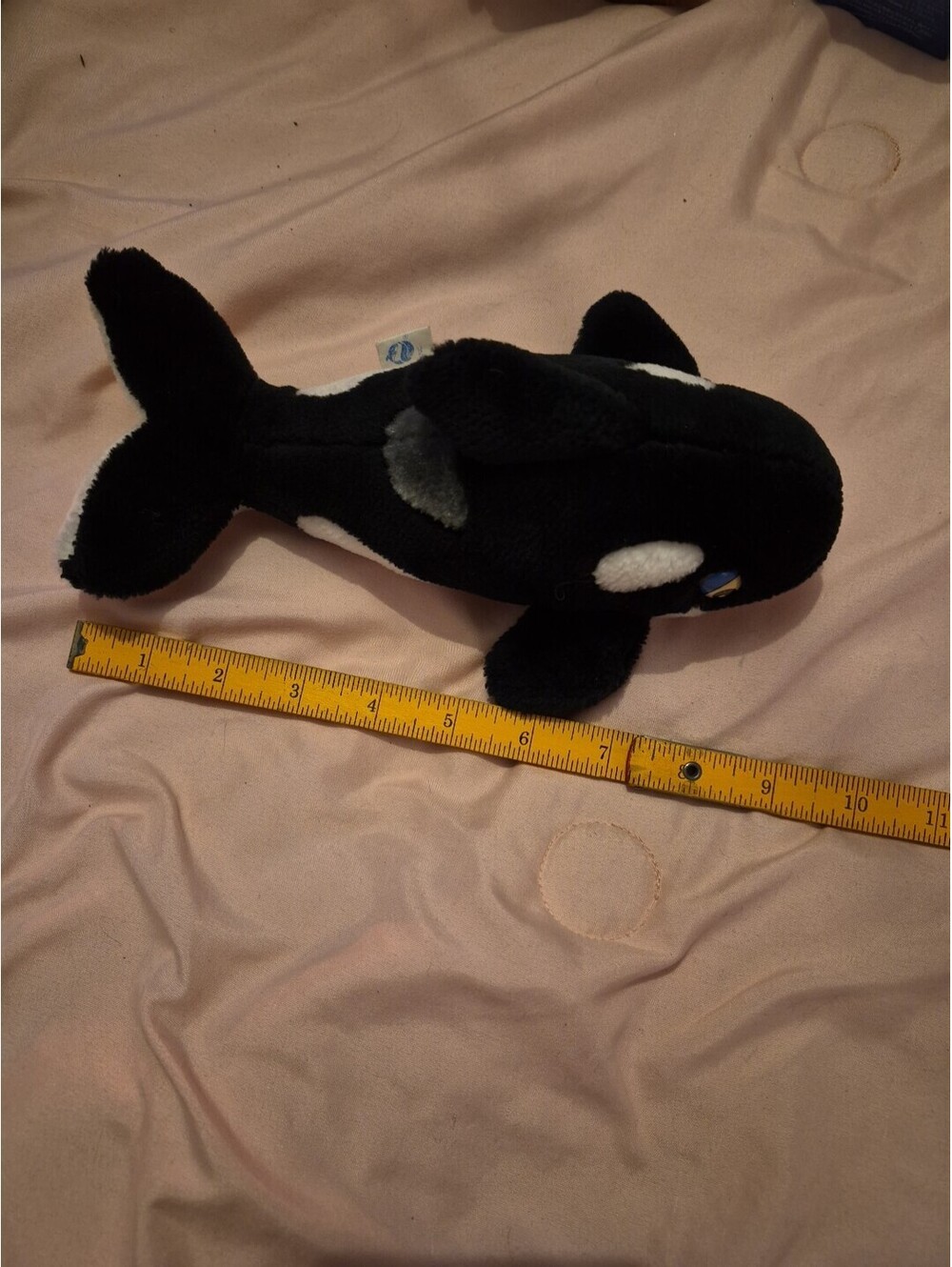 Sea World 9" Shamu Orca Killer Whale Blue Eyes Plush